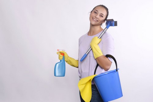 Cleaning a mixed-use property façade in the SW2 area