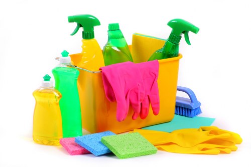 Cleaner preparing a regular cleaning visit in a SW2 property